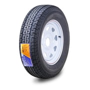 WINDA Trailer Tire Wheel Assembly ST205/75R14 8-Ply D 105L 5 Lug on 4.5" PCD White Spoke Rim