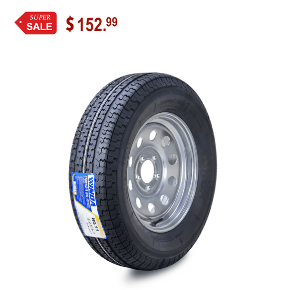 WINDA Trailer Tire Wheel Assembly ST205/75R15 8-Ply D 107L 5 Lug on 4.5" PCD Galvanized Mod Rim