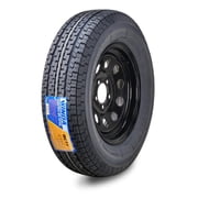 WINDA Trailer Tire Wheel Assembly ST205/75R15 8-Ply D 107M 5 Lug on 5" PCD Black Mod Rim
