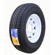 Winda Wheel Assembly ST225/75R15 10-Ply E 117L 6 Lug on 5.5" PCD White Spoke Rim Trailer Tire