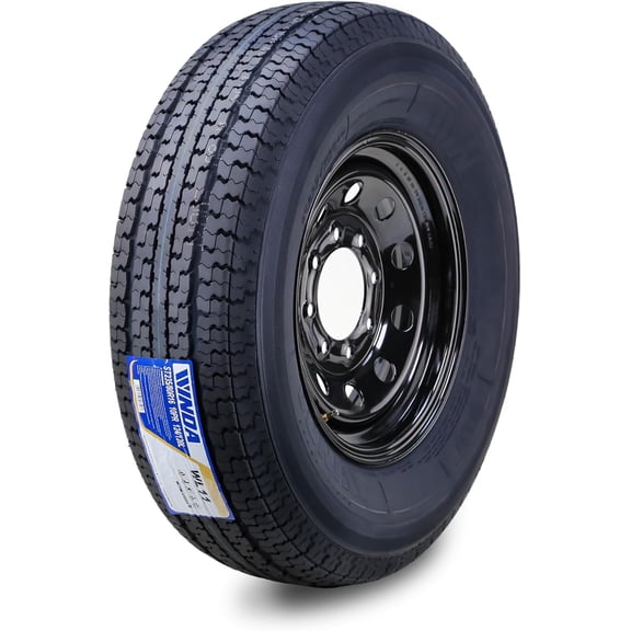 Winda Trailer Tire Wheel Assembly ST235/80R16 10-Ply E 124L 8 Lug on 6.5" PCD Black Mod Rim