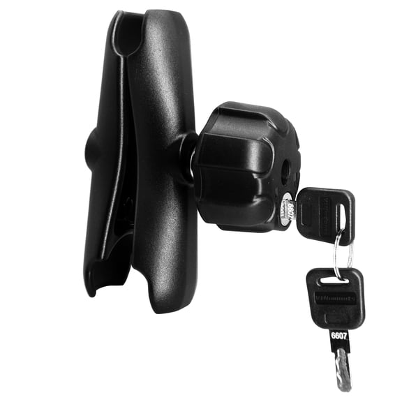 WINDFRD Aluminum 1.5" Ball Medium(5.9") Length Double Socket Arm with Anti-Theft Knob, Compatible with RAM Mount, iBolt 1.5 Inches/C Size / 38mm Ball Accessories, for Fishfinder, Tablet Mount, Truck