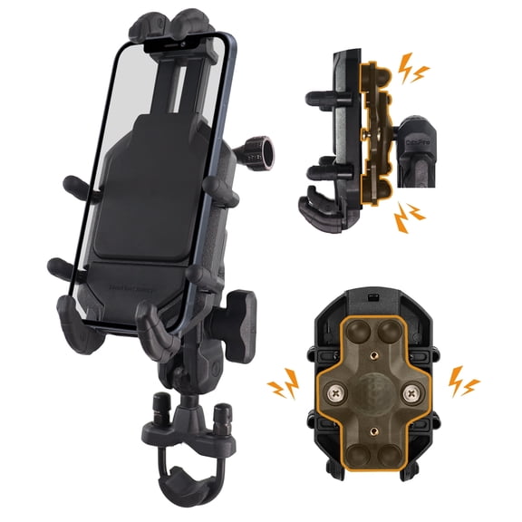 WINDFRD Vibration Dampening Motorcycle Phone Mount, Protect Fragile Components, Waterproof Motorcycle Cell Phone Holder, Suitable for Motorcycle Handlebar and Harley Davidson
