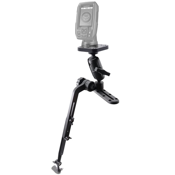WINDFRD Kayak Fish Finder Mount with Transducer Mounting Arm, 1.5" Ball Marine Electronic Mount for Boat Track, Universal Mounting Plate, Compatible with Scotty, Lowrance, Garmin Fish Finders