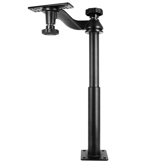 WINDFRD Aluminum Height Telescopic Fish Finder Mount, Marine Electronics Mount with Horizontal Swing Arm for 5"-12" Large Depth Finder Display, Compatible with Garmin, Lowrance, Humminbird and More