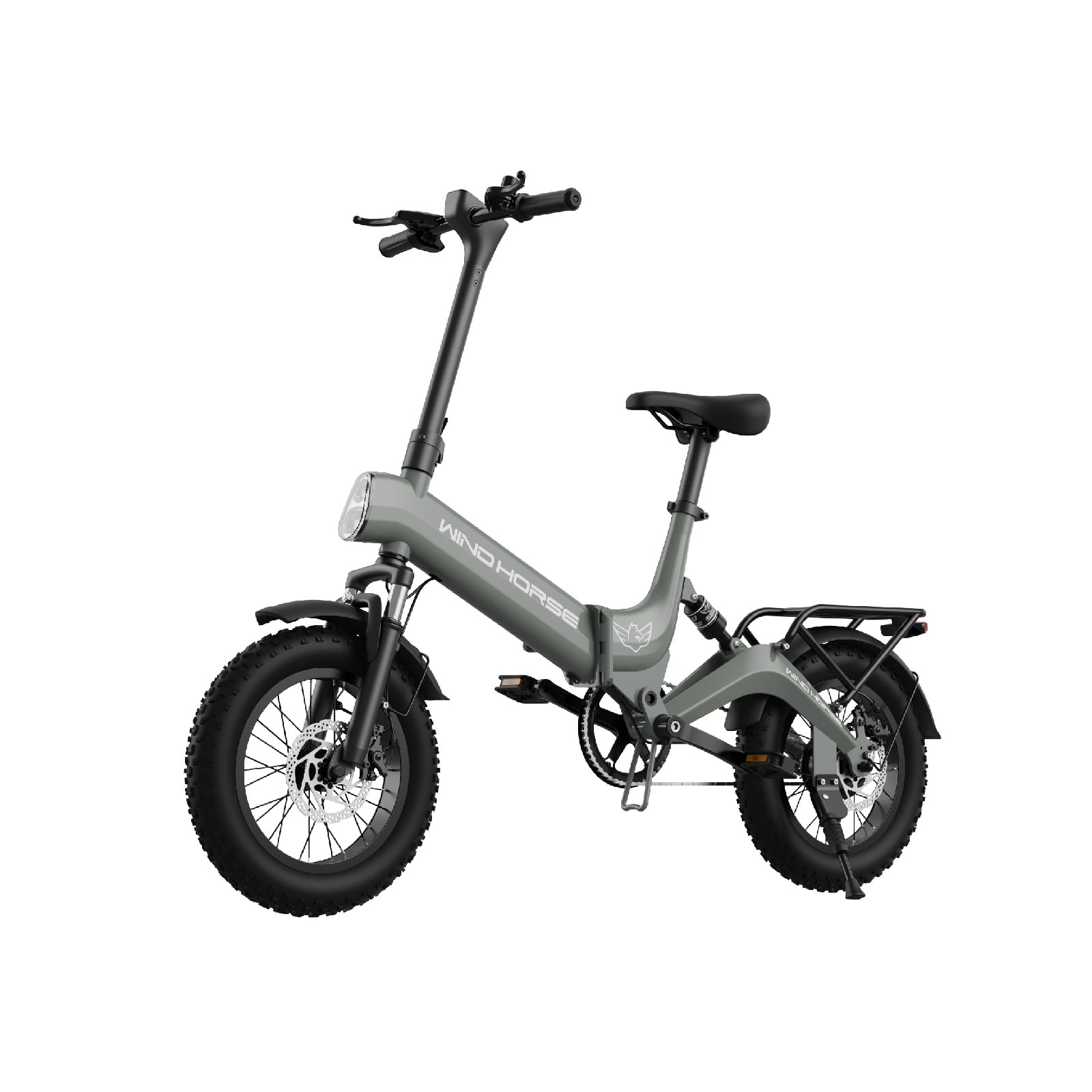 WINDHORSE W1-GRY Foldable EBike for Adults, Smart Electric Bike with 350W Motor (Grey)