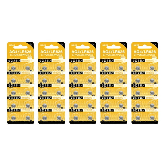 WINDLAND 10/50 Pack AG4 Button Batteries LR626 377 Batteries for Remote Control Cameras