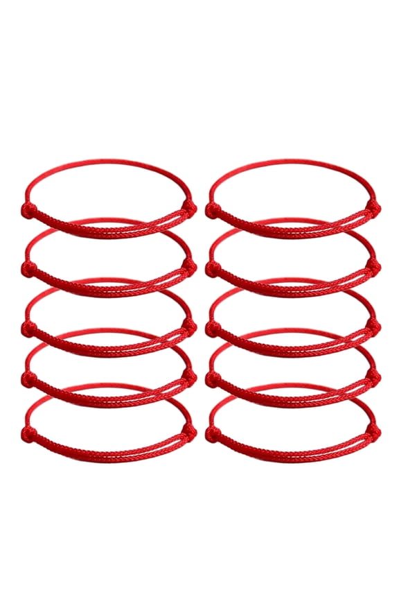10 Pcs Simple Thin DIY Red String Bracelet Braid Rope Wristband Adjustable Bangles Friendship Jewelry Birthday Gifts