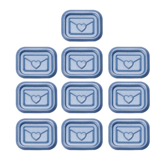 WINDLAND 10 Pcs Self-Adhesive Wax Seal Sticker Envelope Sealing Sticker Square Wax Seal Labels Decorative Sticker for Wedding