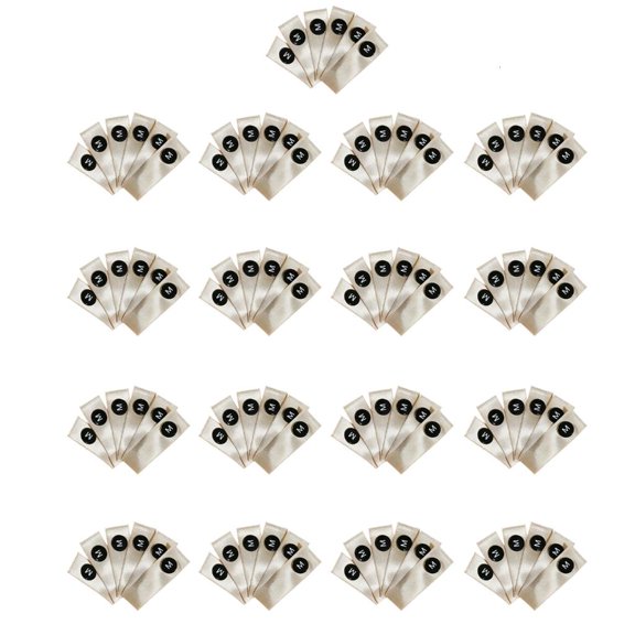 WINDLAND 100Pcs Washable Fabric Size Labels Multipurpose Cloth Size Labels Easy Installation For Household Clothing Markings