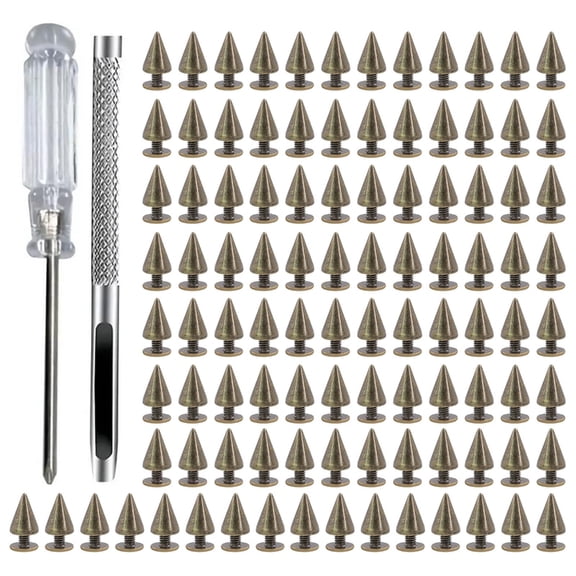 WINDLAND 100pcs Elegant Metal Studs Accessory for Denims Jackets and Punk Styles Designs