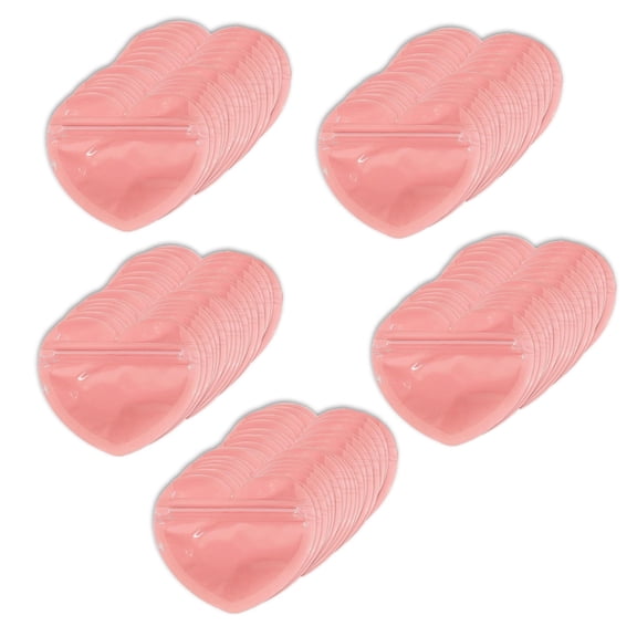 WINDLAND 100pcs Zipper Lock Heart Bag for Jewelry Storage Bags Wedding Valentine Day Gift