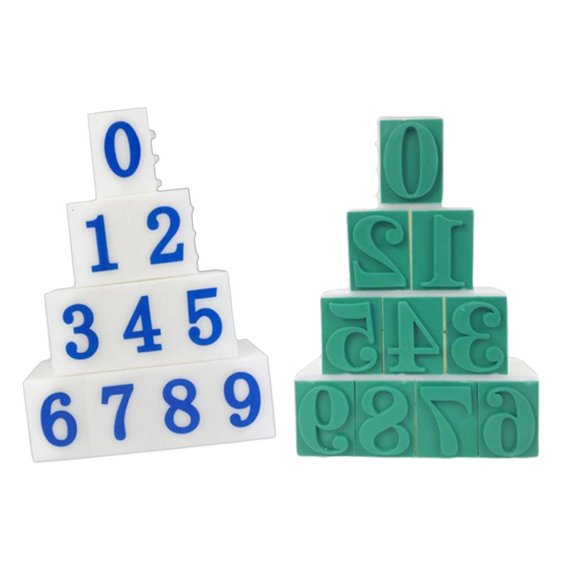 WINDLAND 10Pcs Detachable Number Stamp Detachable Digital Stamp 0-9 Number Craft Stamp For Scrapbooking Teaching And Art Craft