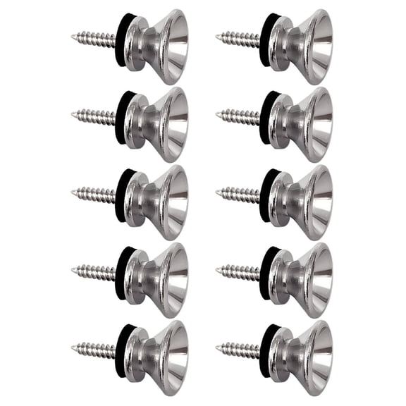 WINDLAND 10Pcs Guitar Strap Locks Buttons Straplocks for Acoustics, Ukuleles, Bass, Banjo