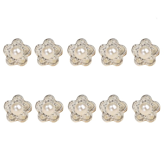 WINDLAND 10Pcs Pearls Accented Peach Button Sewing Crafts For Professional