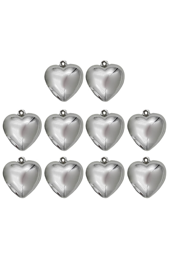10 Pcs Small Heart Charm Pendants Plastic Beads Jewelry Making Accessories