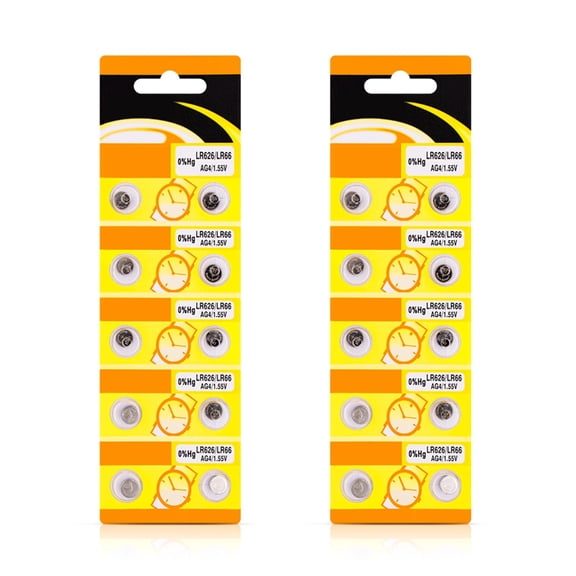 WINDLAND 10pc/20pc AG4 LR626 Button Batteries Metal Construction AG4 LR626 Alkaline Button Cells for Various Applications