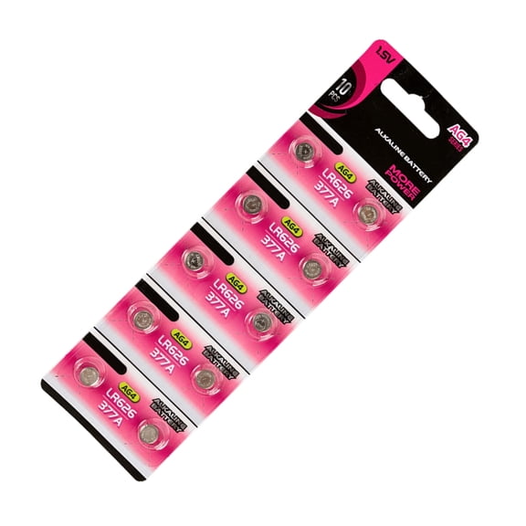 WINDLAND 10pcs Long Last 1.55V Button Cell Batteries Alkaline Batteries LR63/LR60