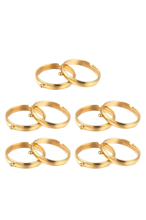 Durable Stainless Steel Rings Settings DIY Open Finger Rings Accessories Versatile Jewelry Component Customizable Crafts
