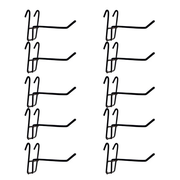 WINDLAND 10pcs Supermarket Pegboard Hooks Reusable Mesh Panel Hangers Wear-Resistant Storage Hook for Jewelry Organization