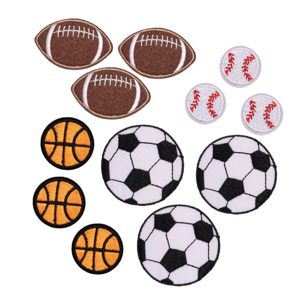 WINDLAND 12 Pcs Iron on Patches Football Applique Embroidered Patches ...