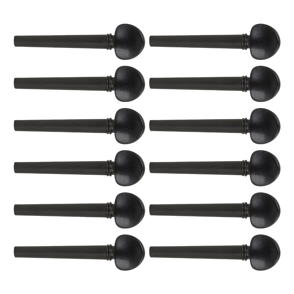 WINDLAND 12Pcs Ebony Wood Violin Oud Tuning Peg Tuner Oud Pegs Oud Shaft Handle Durable