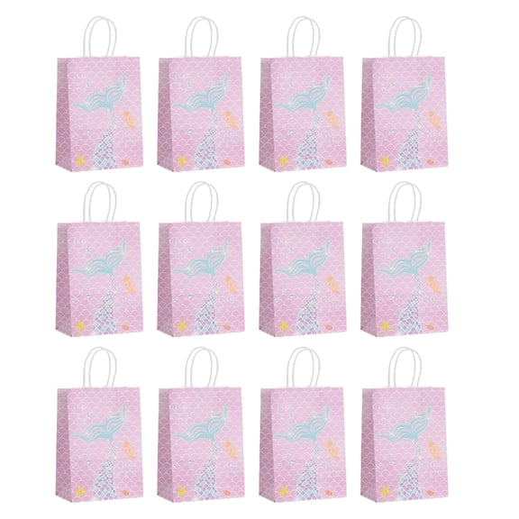 WINDLAND 12pcs Mermaids Themed Bags for Gifts and Party Favors Baby Shower Present Bag