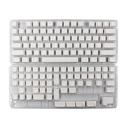 WINDLAND 134PCS Keycaps XDA Profile PBT Minimalist White Keycaps for Mechanical Keyboard Minimalistic Blank Keycaps