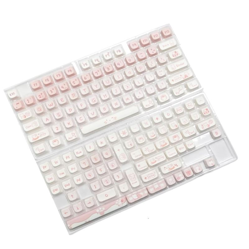 WINDLAND 134PCS Party Kitten Keycaps MAO Profile Keycap Personalizing Mechanical Keyboard