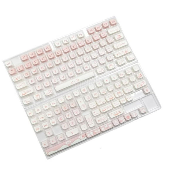 WINDLAND 134PCS Party Kitten Keycaps MAO Profile Keycap Personalizing Mechanical Keyboard