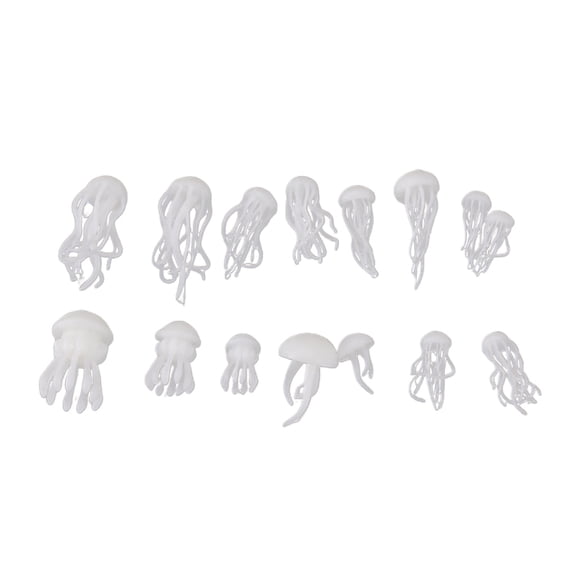 WINDLAND 16 Pcs/set 3D Mini Jellyfish Modeling Epoxy Filling Material Crystal Ocean Resin DIY Craft Decoration UV Filler