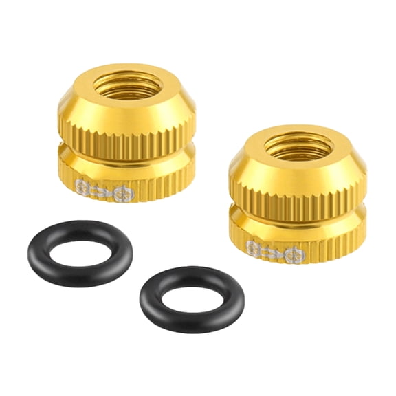 WINDLAND 1pair Universals Tire Valves Stem Caps Reliability Air Seal Inner Valves Nut for Professional Cyclists and Casual