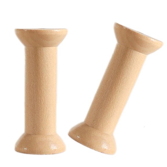 WINDLAND 2/3Pcs Wood Thread Bobbins Wood Thread Winders for Embroidery Thread Organiser Spool, Wood Thread Spool for Craft,