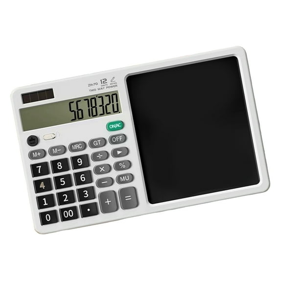 WINDLAND 2 In 1 Calculator And Writing Pad With Large Screen Solar Battery Powereds