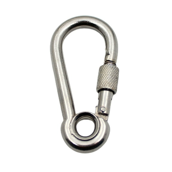 WINDLAND 2 Pcs Heavy Duty Spring Snap Hook Screw Locking Carabiner Quick Links Carabiner
