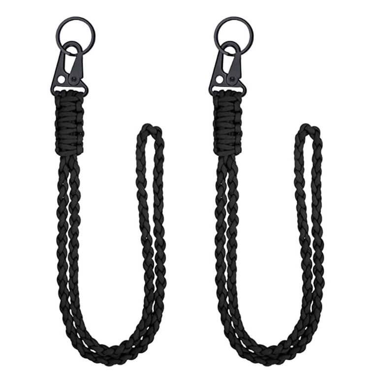 WINDLAND 2 Pcs Tactically Paracord Keychain Long Wrist Braided