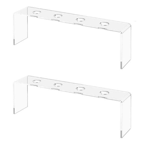 WINDLAND 2 Pieces Clear Acrylic Wine Cork Holder and Bottle Organizers Set Durable Design