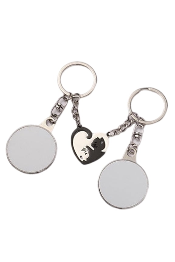 Sturdy Alloy Keychains Charm Pendant for Customized Photo Transfers Daily Use