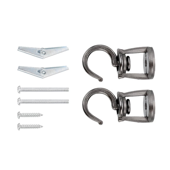 WINDLAND 2 Pieces Stylish Ceiling Swag Hook for Hanging Light and Plant Sturdy Metal Construction Accessory for Indoor Use