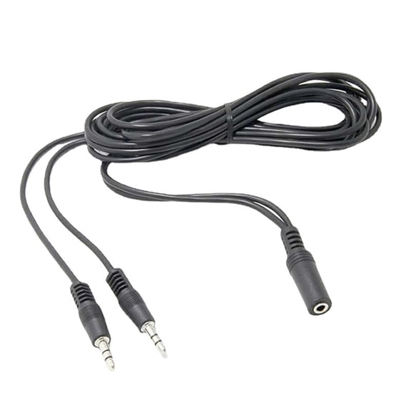 WINDLAND 2 in 1 3.5mm Connection Cord 1xFemale to 2xMale 1/8inch Sharing Cable Line for Earphones Mic and Speakers