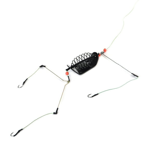 WINDLAND 20-100g Baits Cage Carp Fishing Tackle Accessories Fishing Baits Cage Spring Fishing Feeder with Holder 3 Line Hook