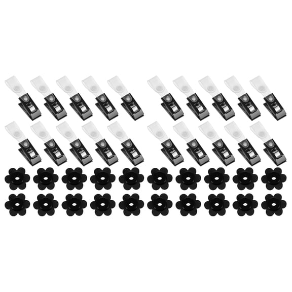 WINDLAND 20Pcs Garden Flag Clips and Stoppers Windproof Small Flags Holder for Indoor and Outdoor Use Flagpole Accessories