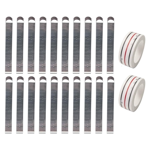 WINDLAND 20Pcs Sewing Clip Stainless Steel Hemming Clips Metal Crimping Clip Fabric Measuring Ruler Quilting DIY Sewing Clip Tool