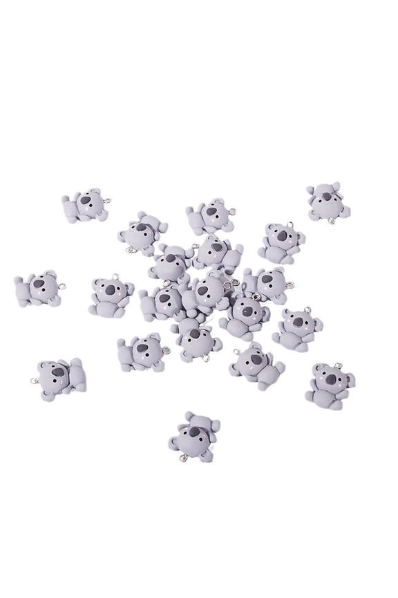 20pcs Adorable Koala Charm Pendant Accessory For Jewelry And DIY Enthusiasts