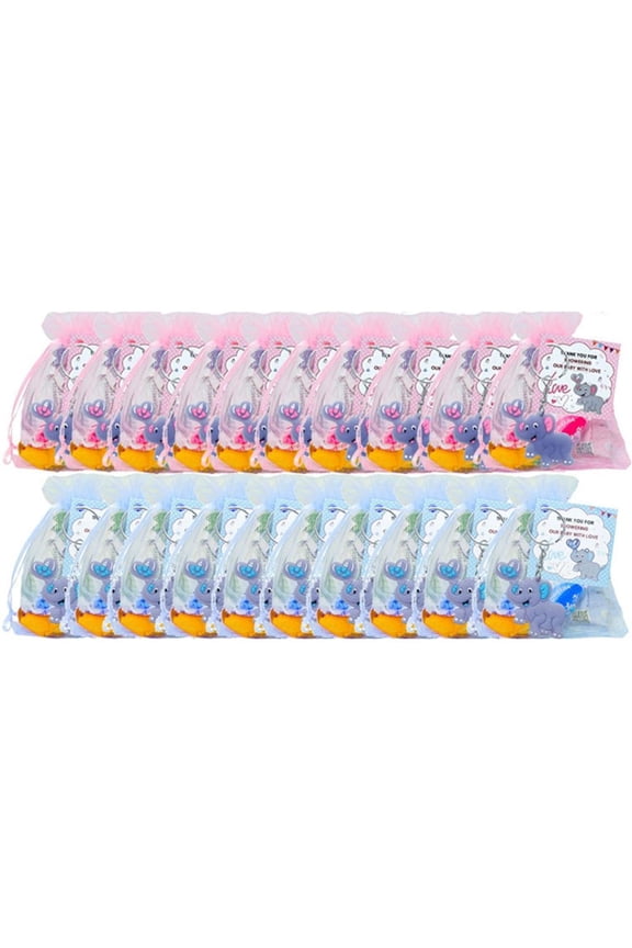 20pcs Elephant Keychains for Gender Reveals and Christening Favor Guest Gift