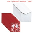 thumbnail image 1 of WINDLAND 20pcs/set Wedding Invitations Cards Glitter Hollow Greeting Card Invite Envelope, 1 of 14