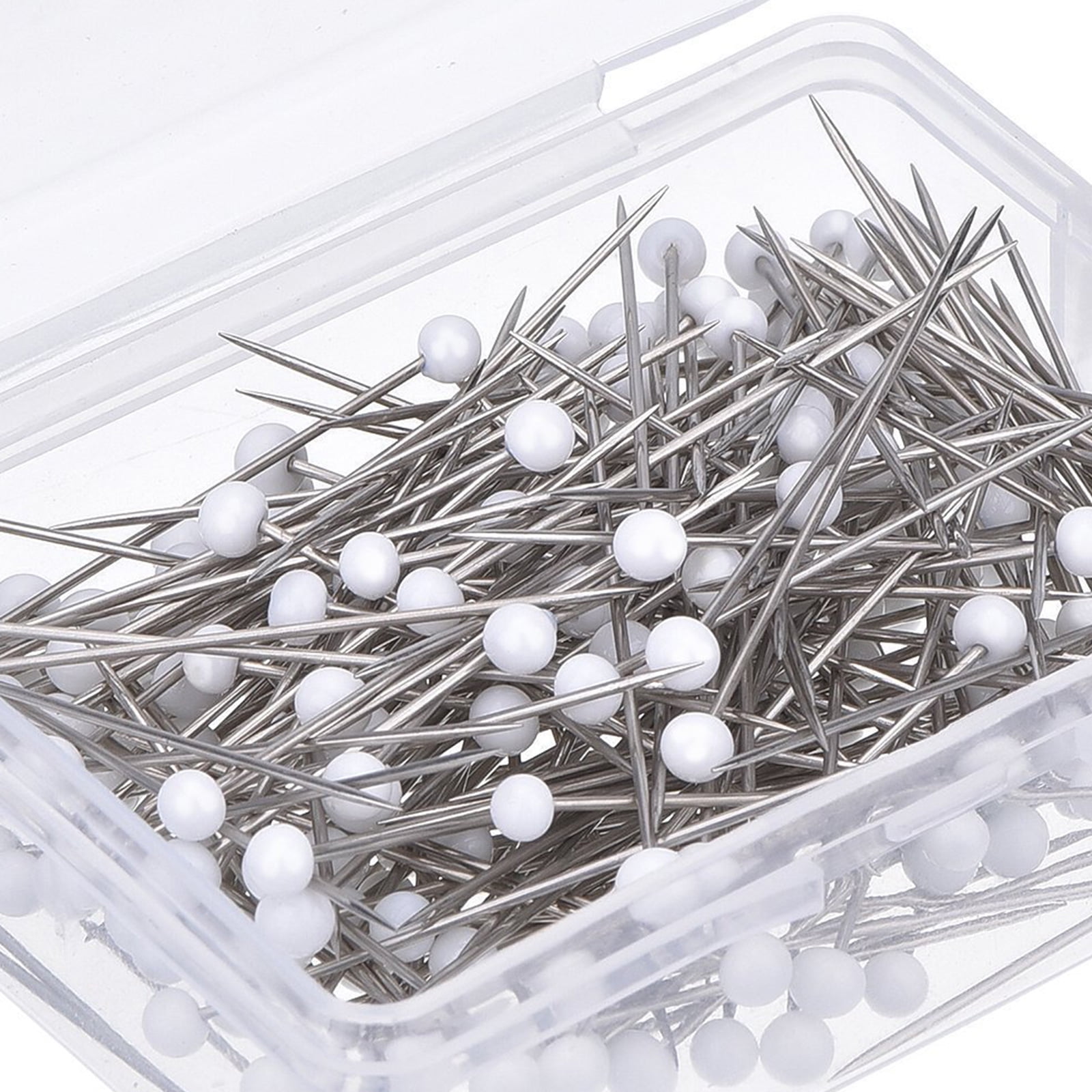 WINDLAND 250pcs 38mm Sewing Pins for Fabric Bead Glass for Head Pins