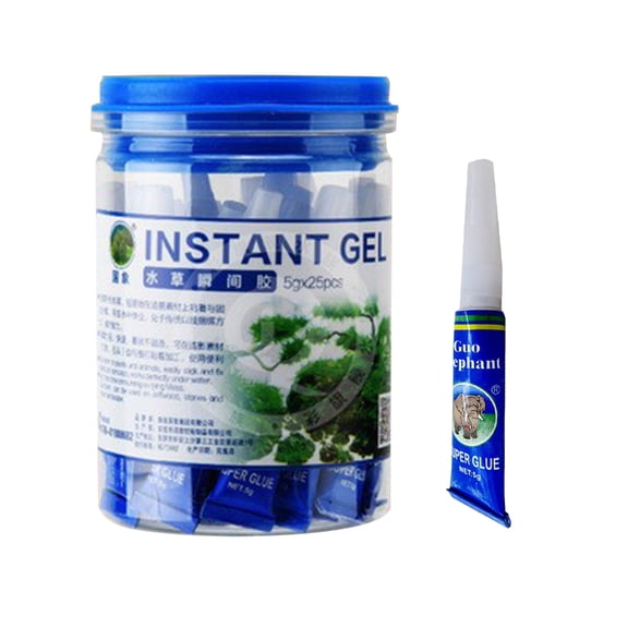 WINDLAND 25pcs Quick-drying Aquascape- Water Plant Glue Safe for Coral Stable Glue Gel-