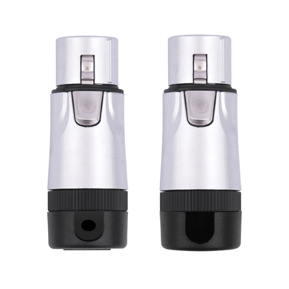 WINDLAND 2PCS Professional 3Pin Mic Auditory Sockets, Male And Female Plugs For Microphone Connection