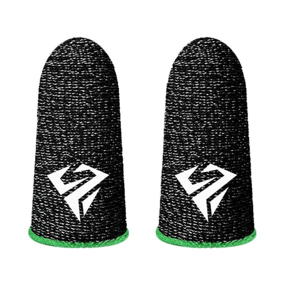 WINDLAND 2Pcs Breathable Gaming Finger Sleeves Game Gloves Anti-Sweat Thumb Finger Cots Fingertip Cover for Mobile Games PUBG/COD/LOL/ROS